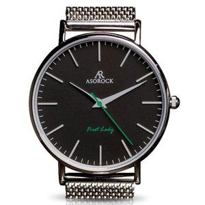 Asorock Watches Silver/Black Firstlady Womens watch | Unique watch